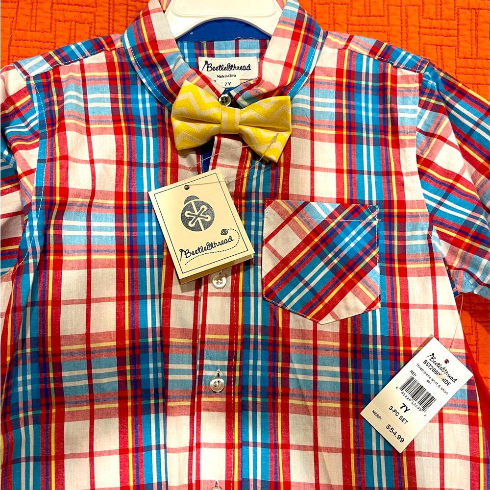 Set dress shirt & shorts (boys) - Beetle & Thread - size 7